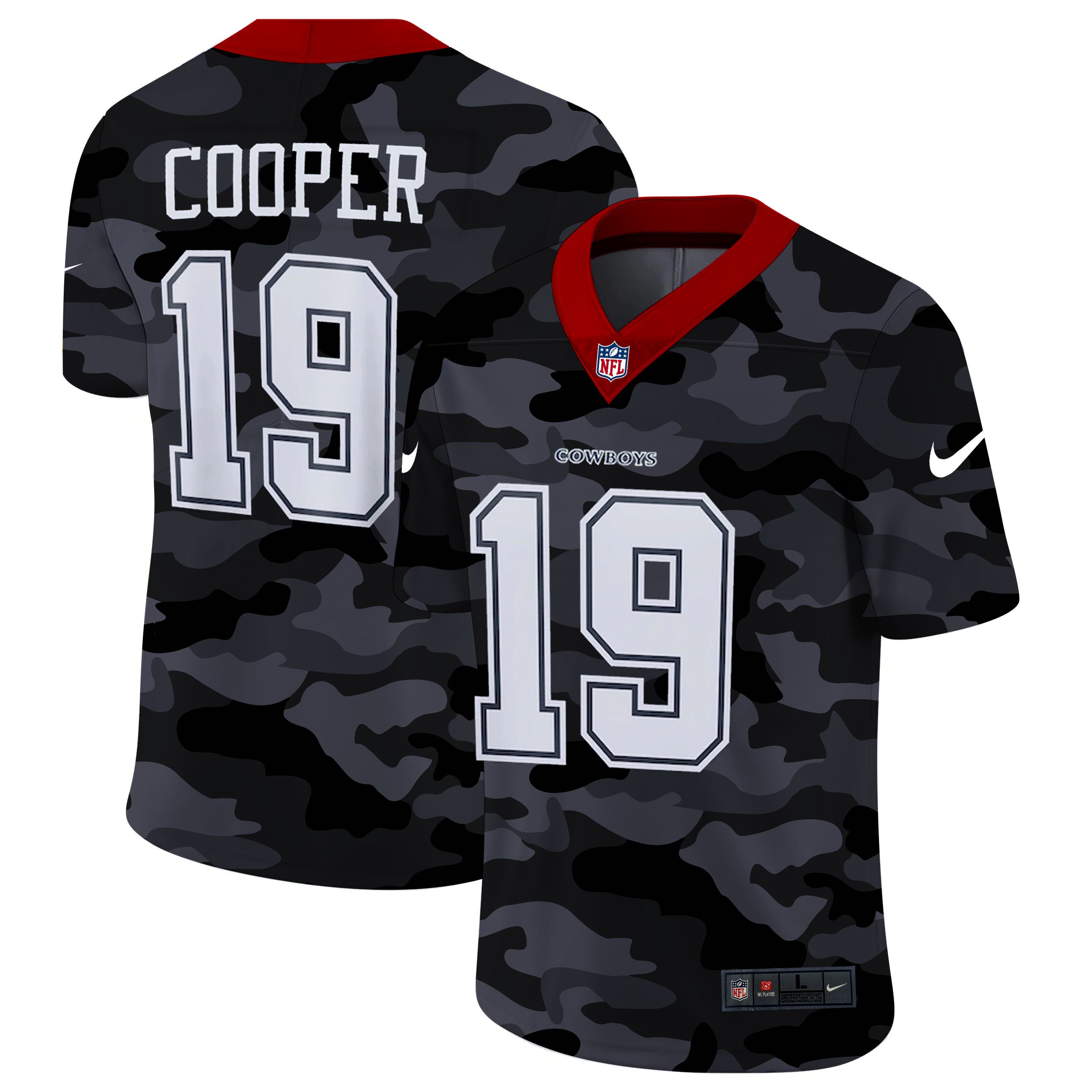 Men Dallas cowboys #19 Cooper 2020 Nike Camo Salute to Service Limited NFL Jerseys